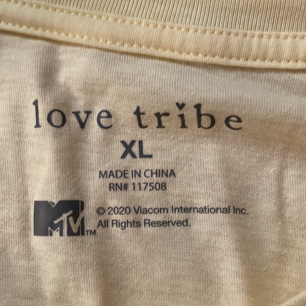 NWT Love Tribe MTV Juniors XL Cropped Long sleeve Tee - Picture 4 of 5